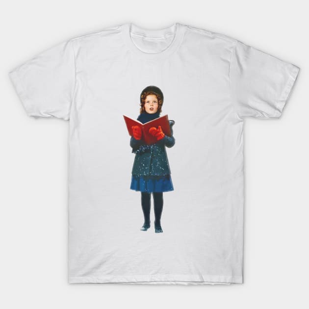 Shirley Temple Christmas Caroling T-Shirt by RetroSalt